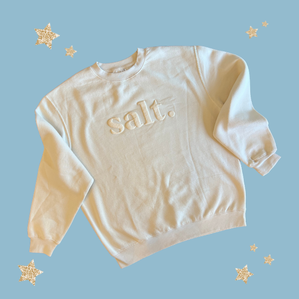 'Salt.' Sweatshirt (Cream)
