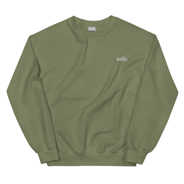 "Salt" Embroidered Crew Neck Sweatshirt