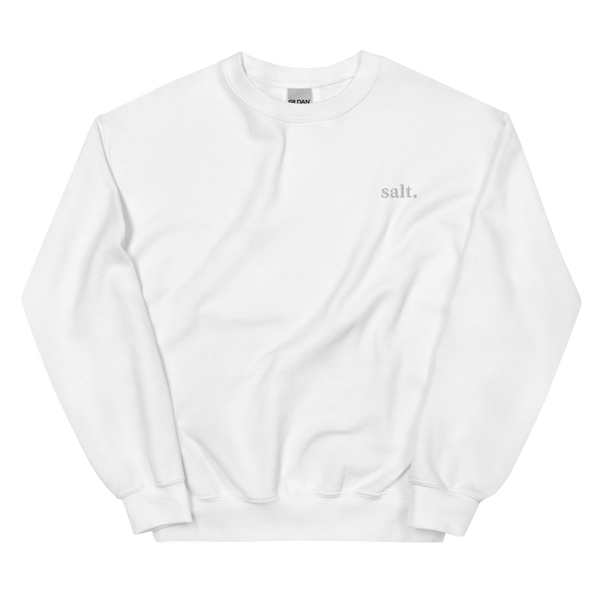 "Salt" Embroidered Crew Neck Sweatshirt