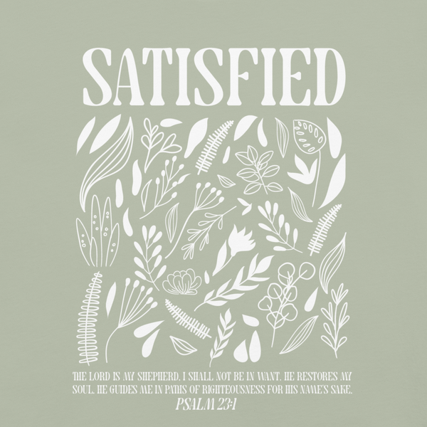 "Satisfied" Oversized Tee - Green