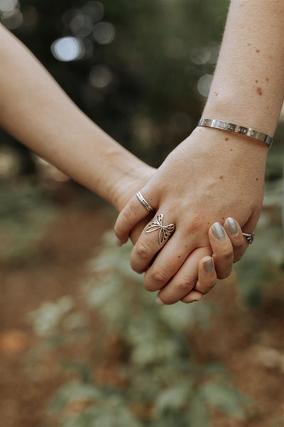 Silver 'Salt' Stacking Ring