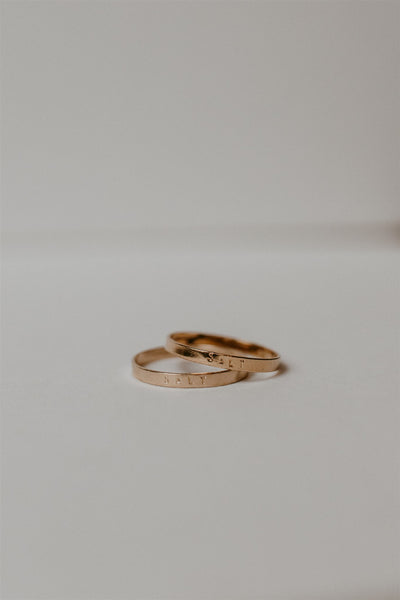 Gold 'Salt' Stacking Ring