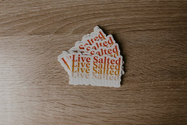 "Live Salted" Stacked Sticker